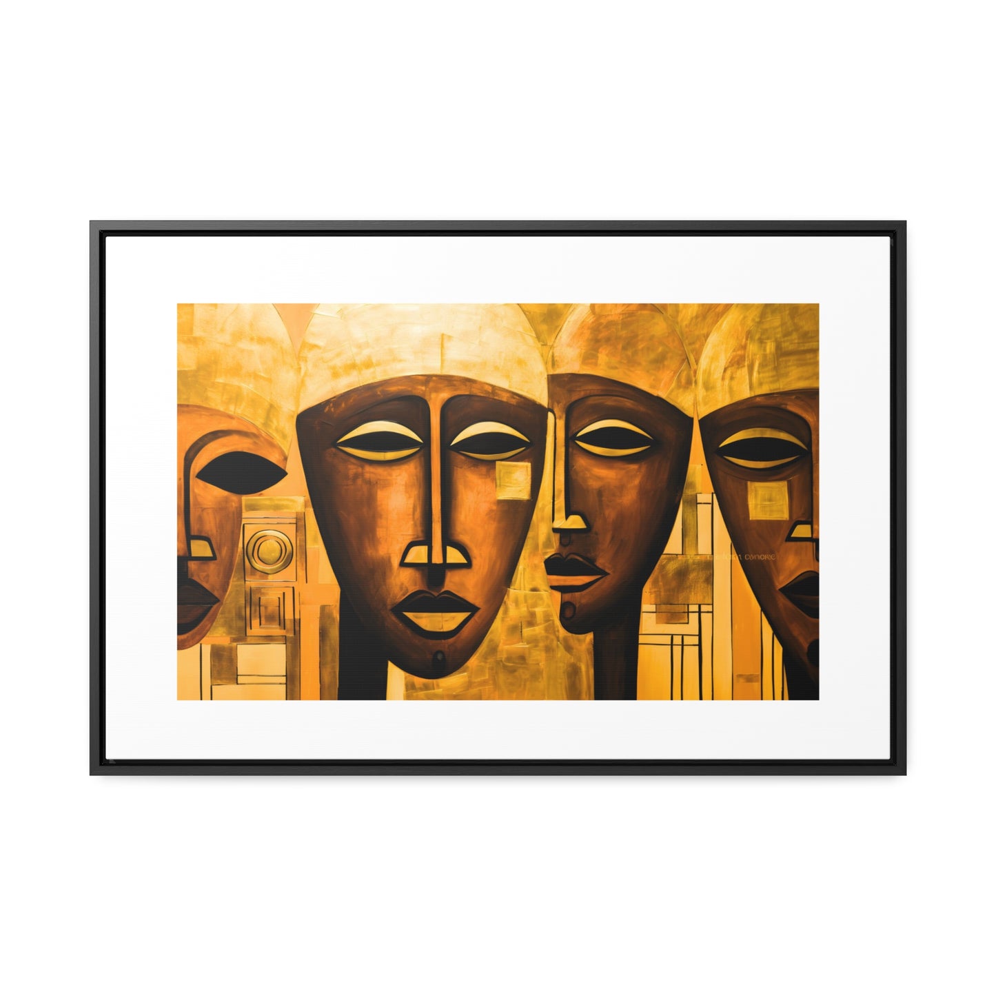 Ancestral Legacy on Ethnic Guise II - Framed Canvas Wall Art
