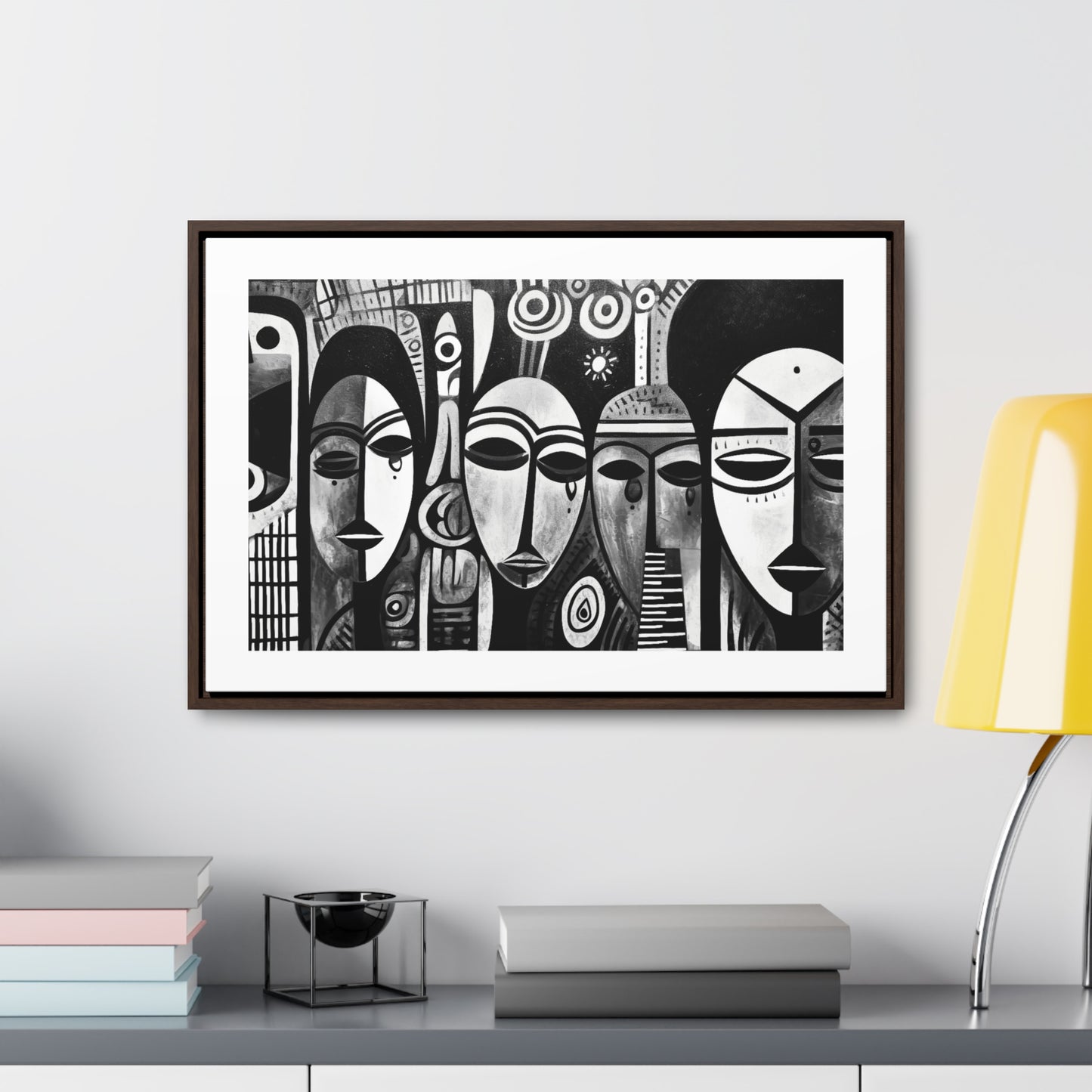 Journeys Anew - Framed Canvas b&w Wall Art
