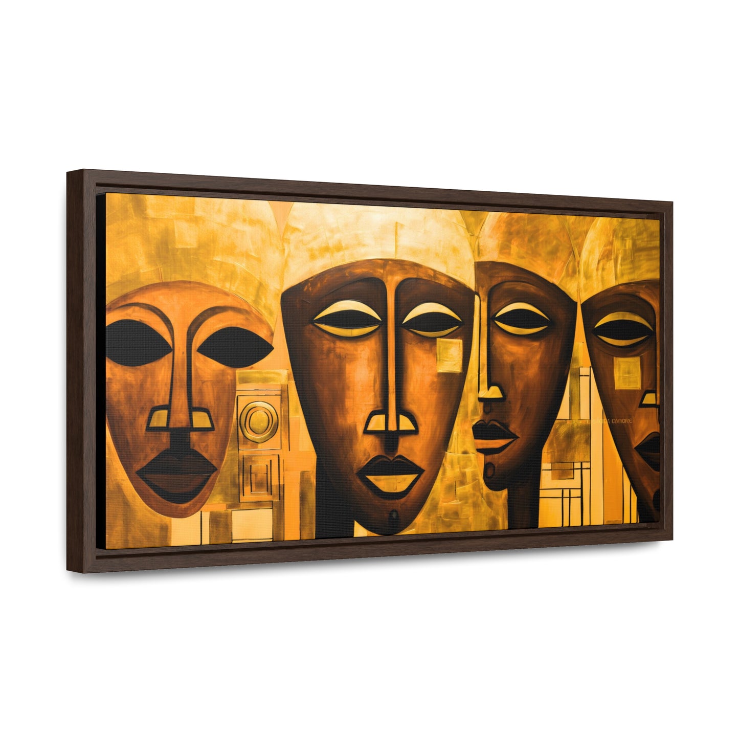 Ancestral Legacy on Ethnic Guise II - Framed Canvas Wall Art
