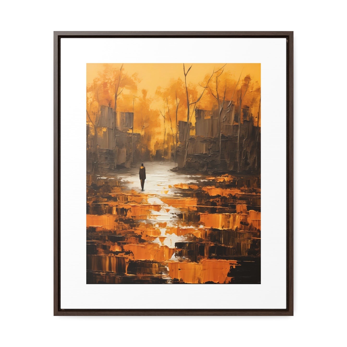 Solitude's Wisdom - Framed Canvas Wall Art