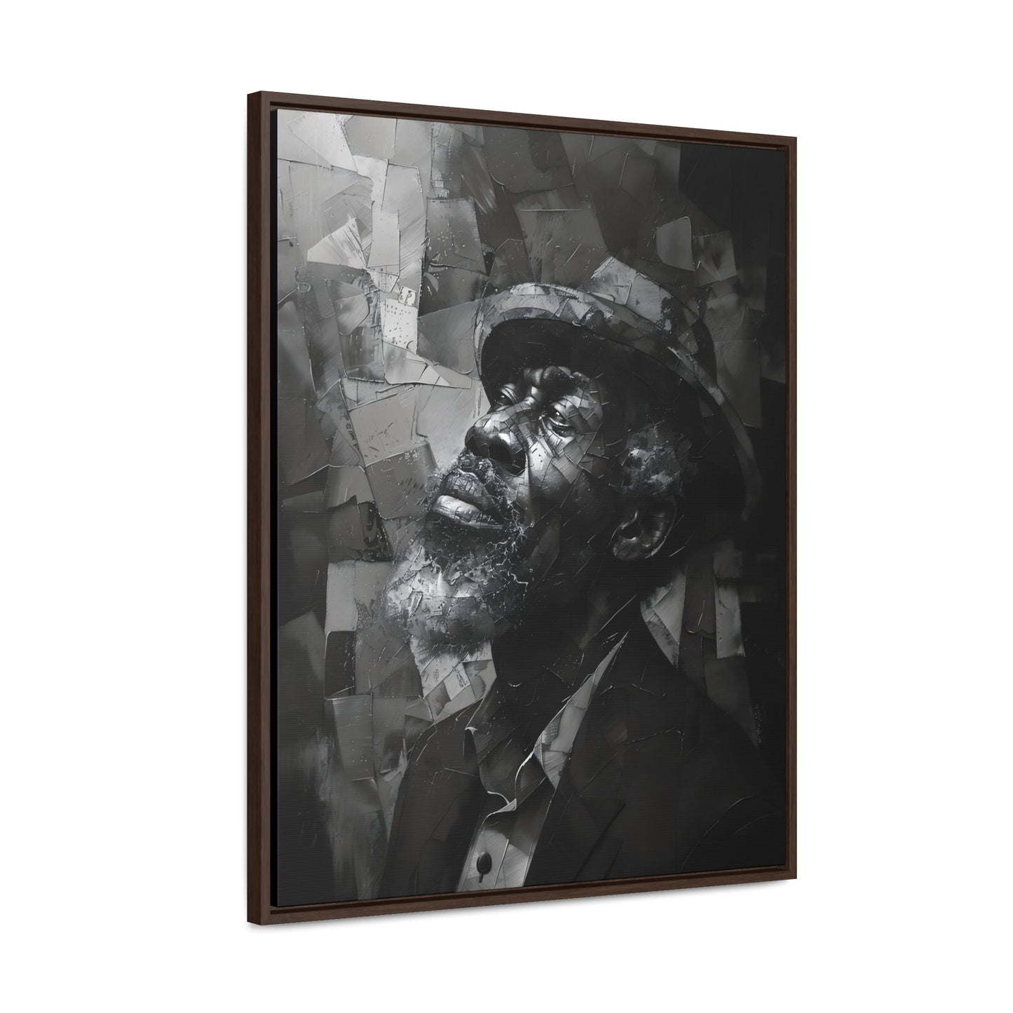 Gratitude's Whisper ተመስገን አምላኬ - Framed Canvas b&w Wall Art