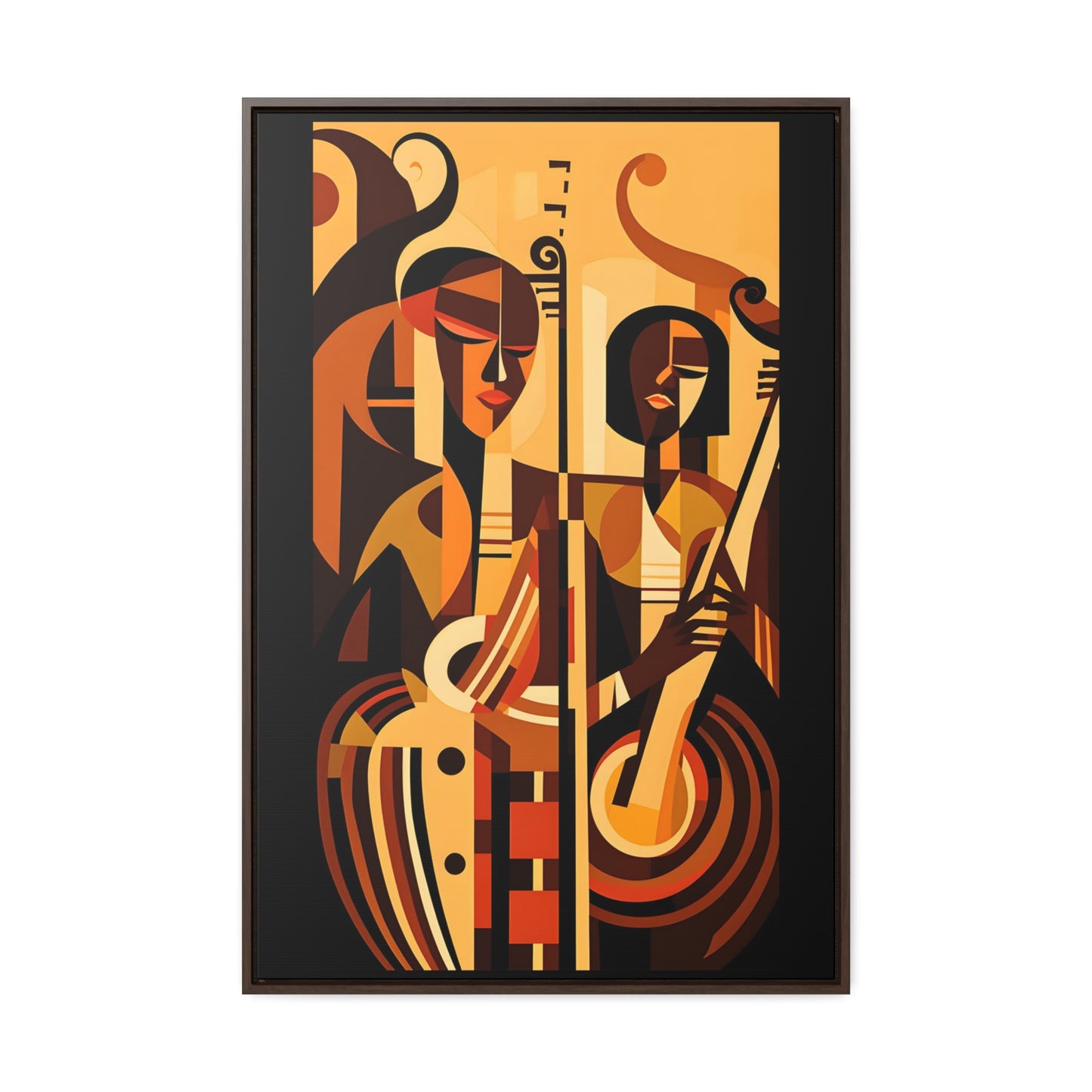 The Melodic Duo - Framed Canvas Wall Art
