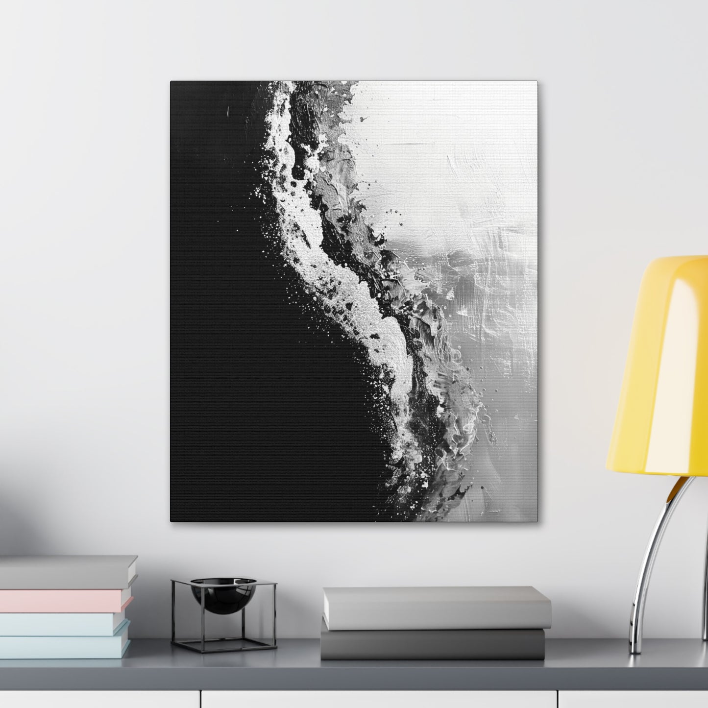 Yin Yang Shore - Canvas b&w Wall Art
