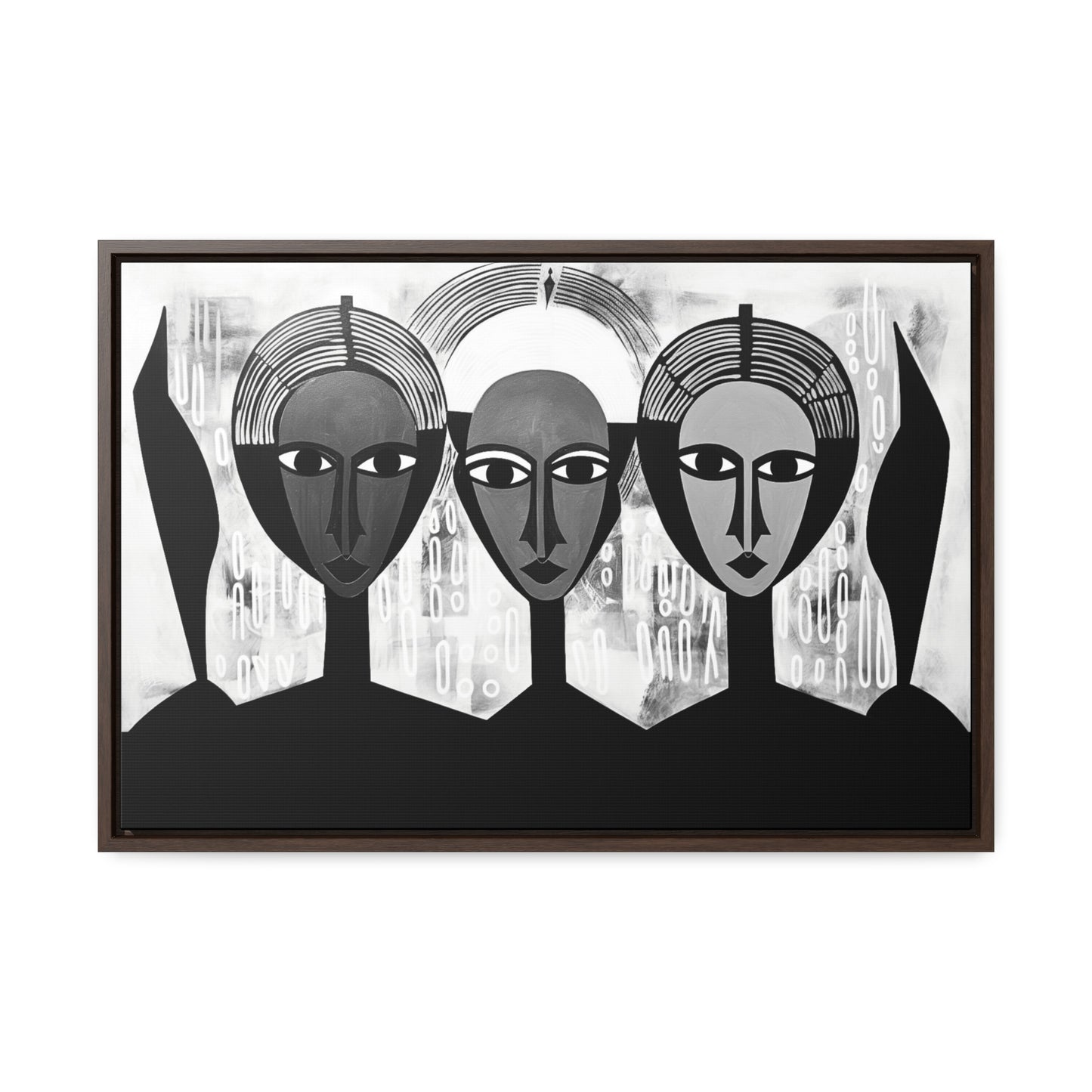 Guardian Angels - Framed Canvas b&w Wall Art