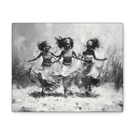 Windswept Rhythm - Canvas b&w Wall Art