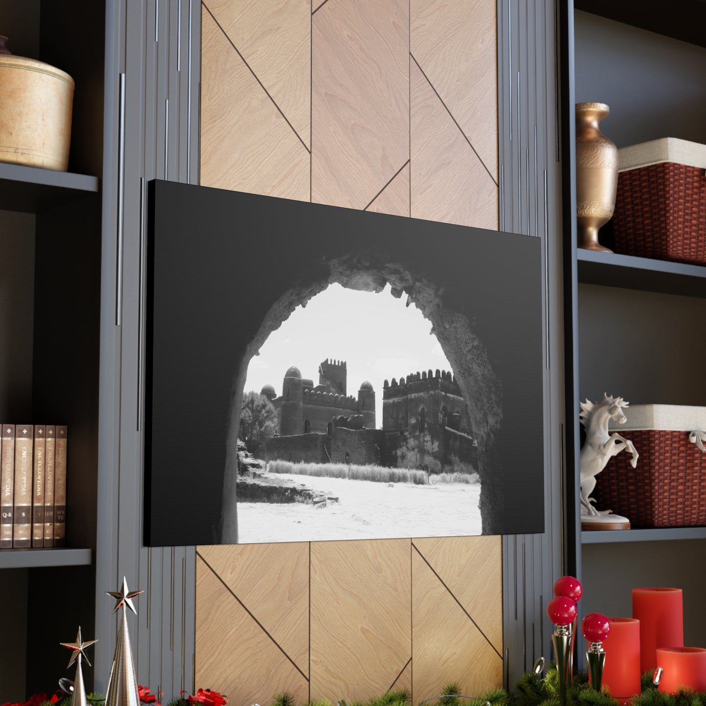 Through the Lion's Jaws - Canvas Photography b&w