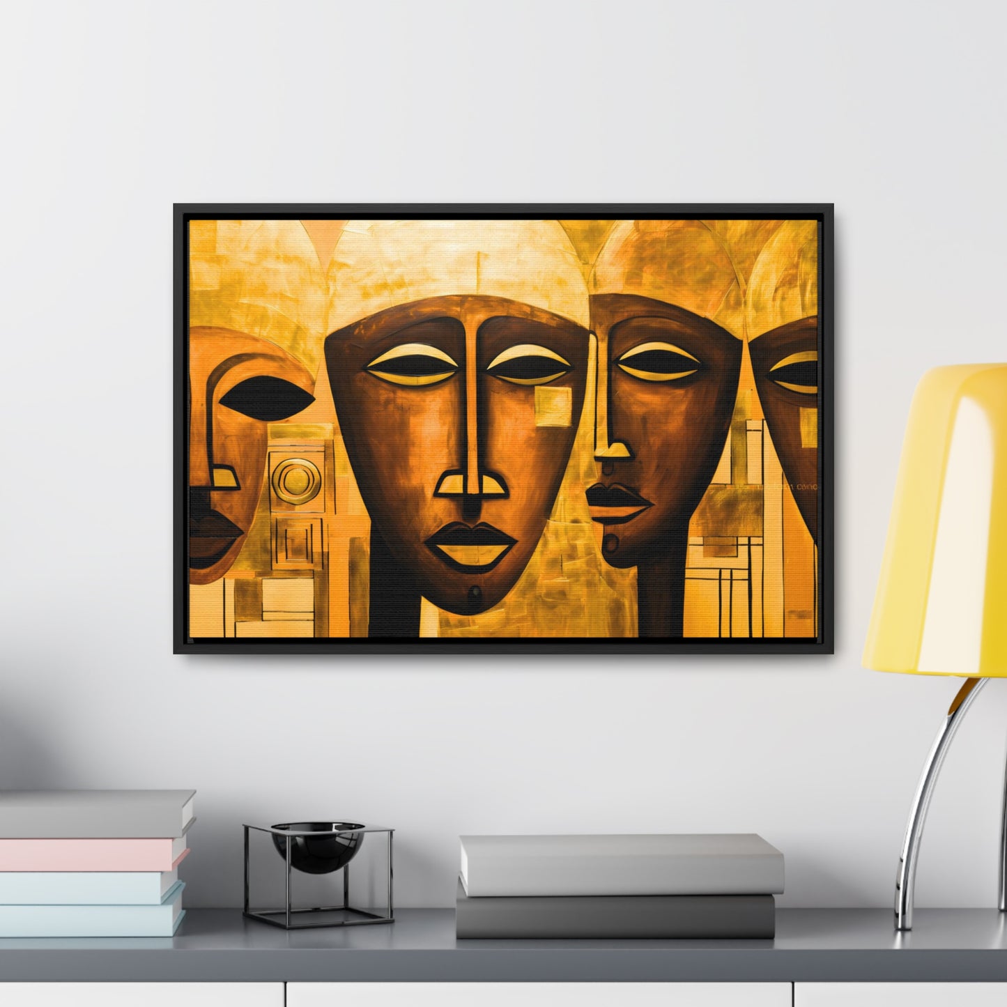 Ancestral Legacy on Ethnic Guise II - Framed Canvas Wall Art