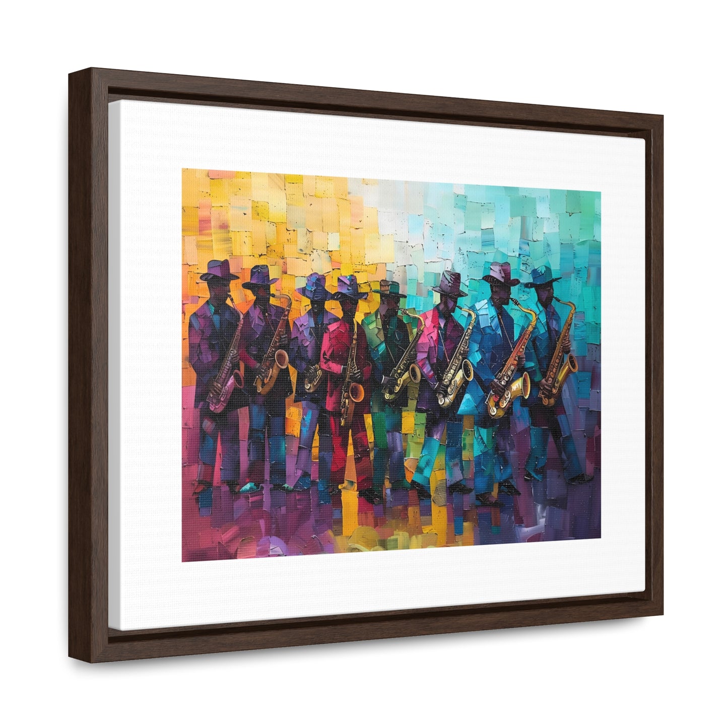 Sax Clan Harmony - Framed Canvas Wall Art