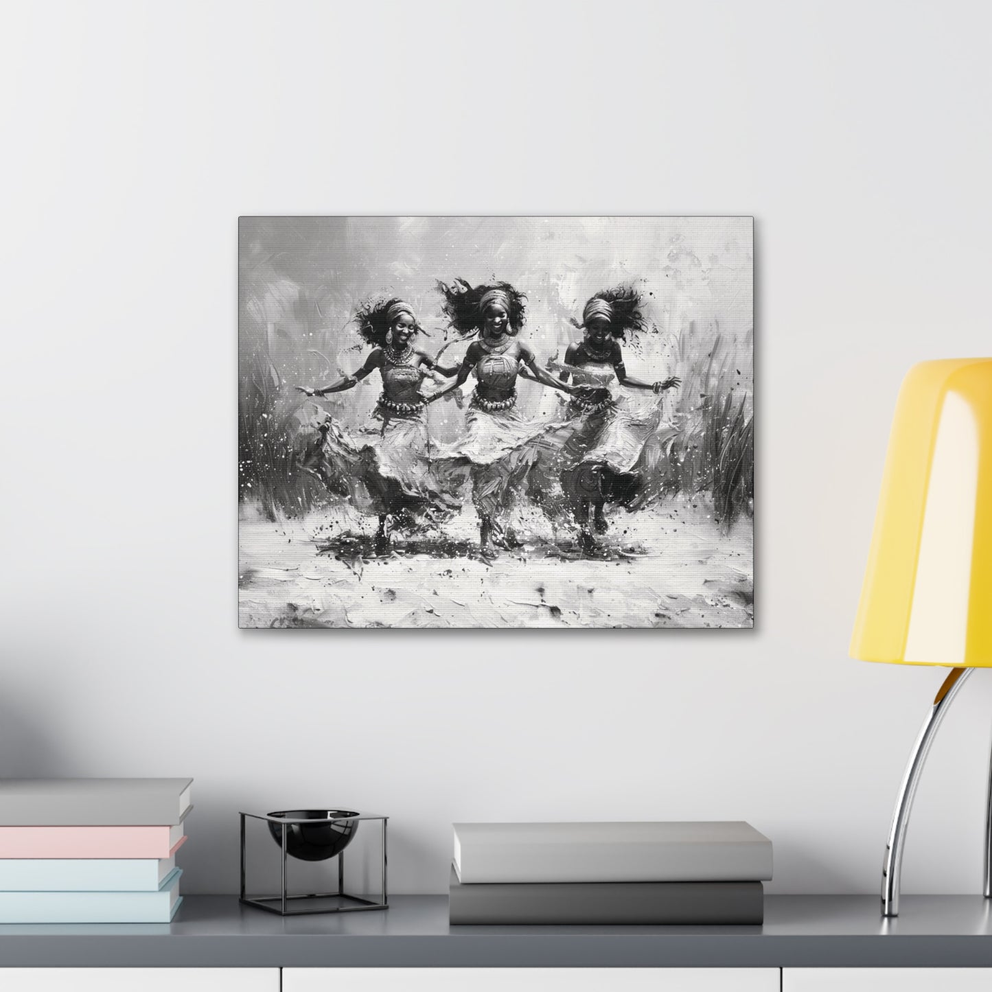 Windswept Rhythm - Canvas b&w Wall Art