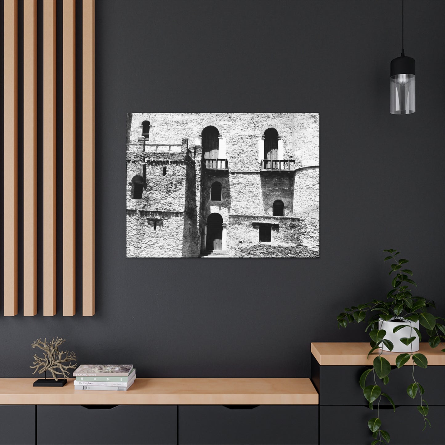 Whispers in Stone - Canvas Photography b&w