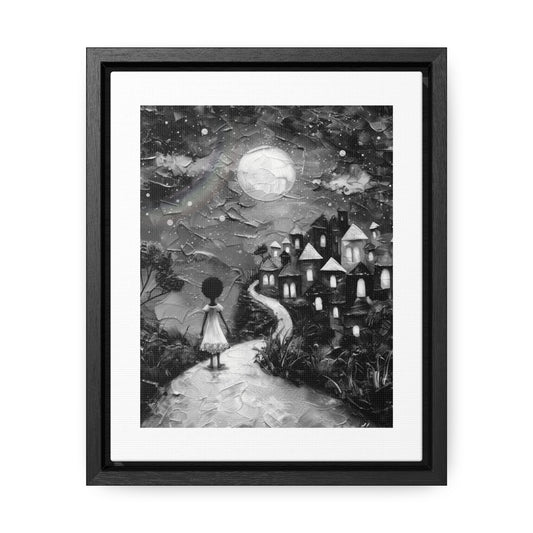 Path to Abundance I - Framed Canvas b&w Wall Art
