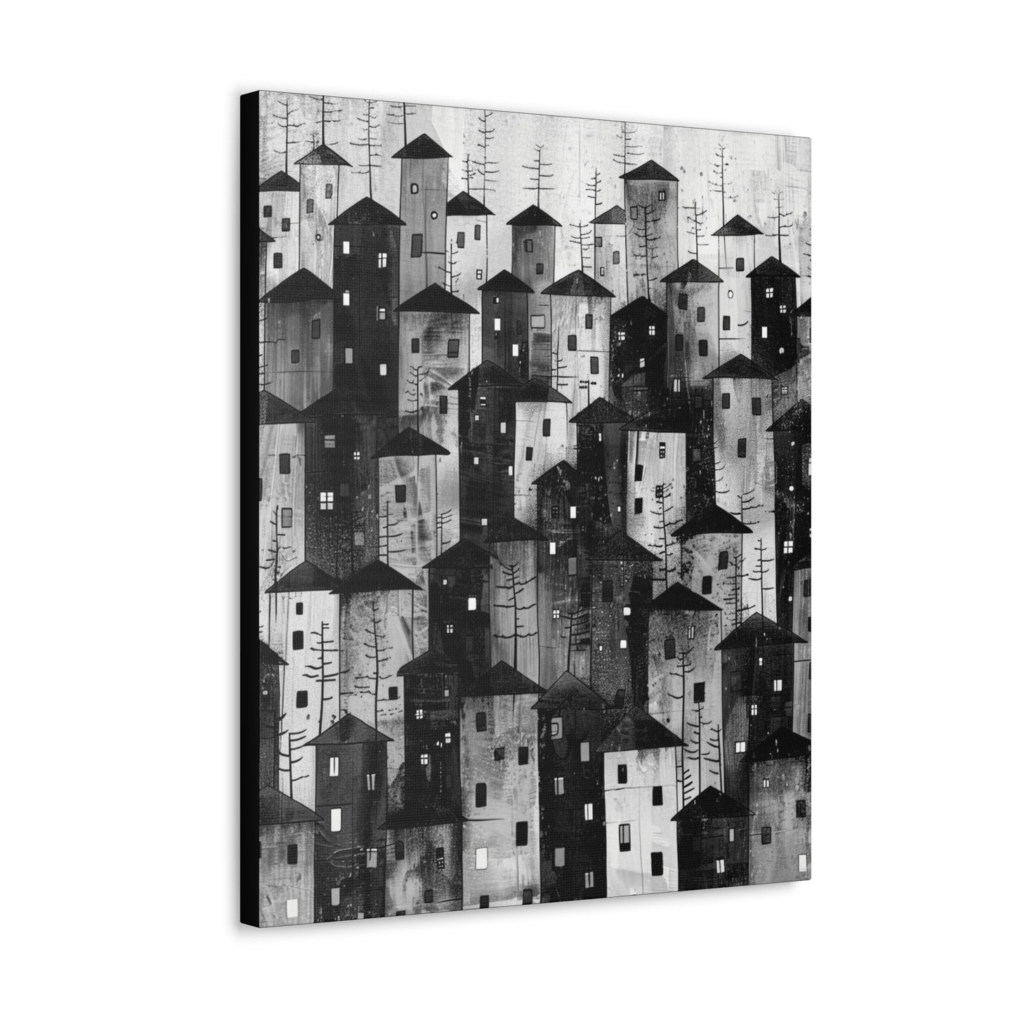 City of Inner Heights - Canvas b&w Wall Art