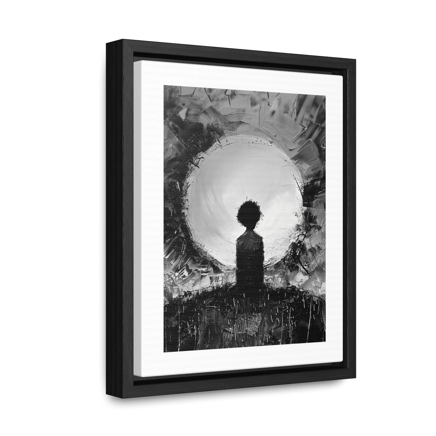 A Dawn of Promise - Framed Canvas b&w Wall Art