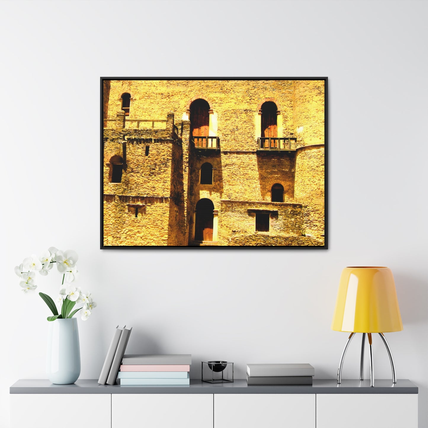 Whispers in Stone - Framed Canvas Photography
