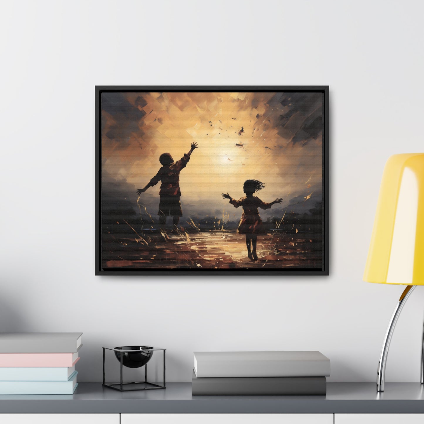 Playing with Light - Framed Canvas Wall Art