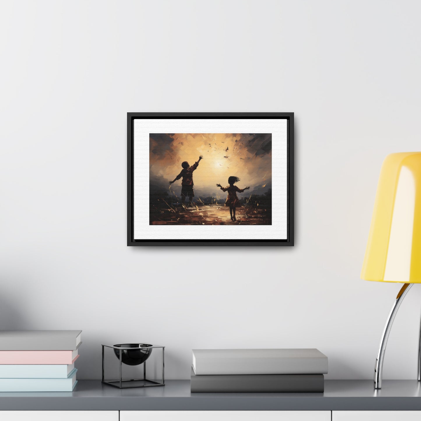 Playing with Light - Framed Canvas Wall Art