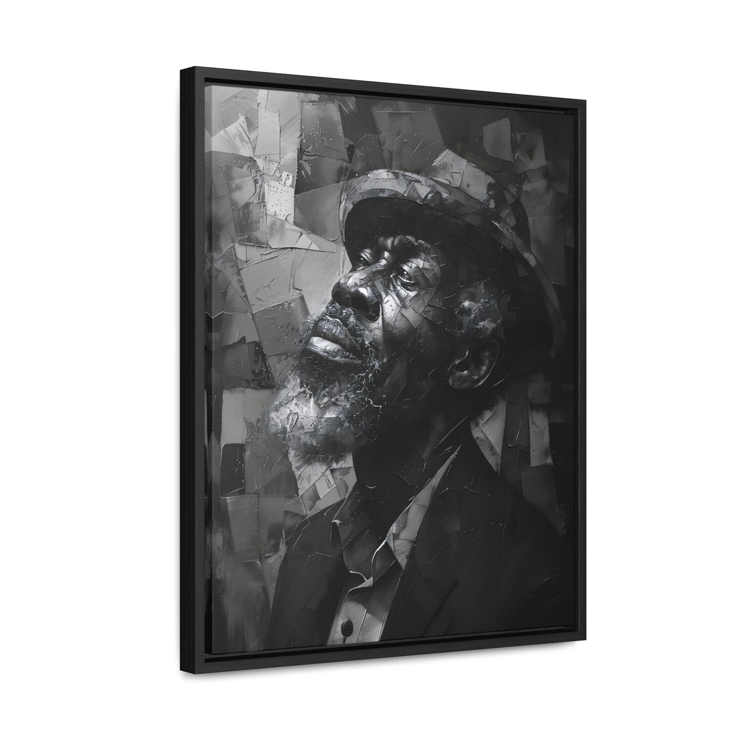 Gratitude's Whisper ተመስገን አምላኬ - Framed Canvas b&w Wall Art