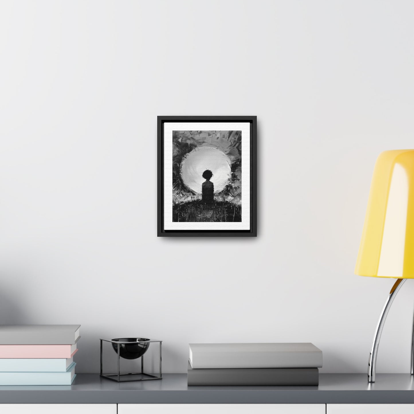A Dawn of Promise - Framed Canvas b&w Wall Art
