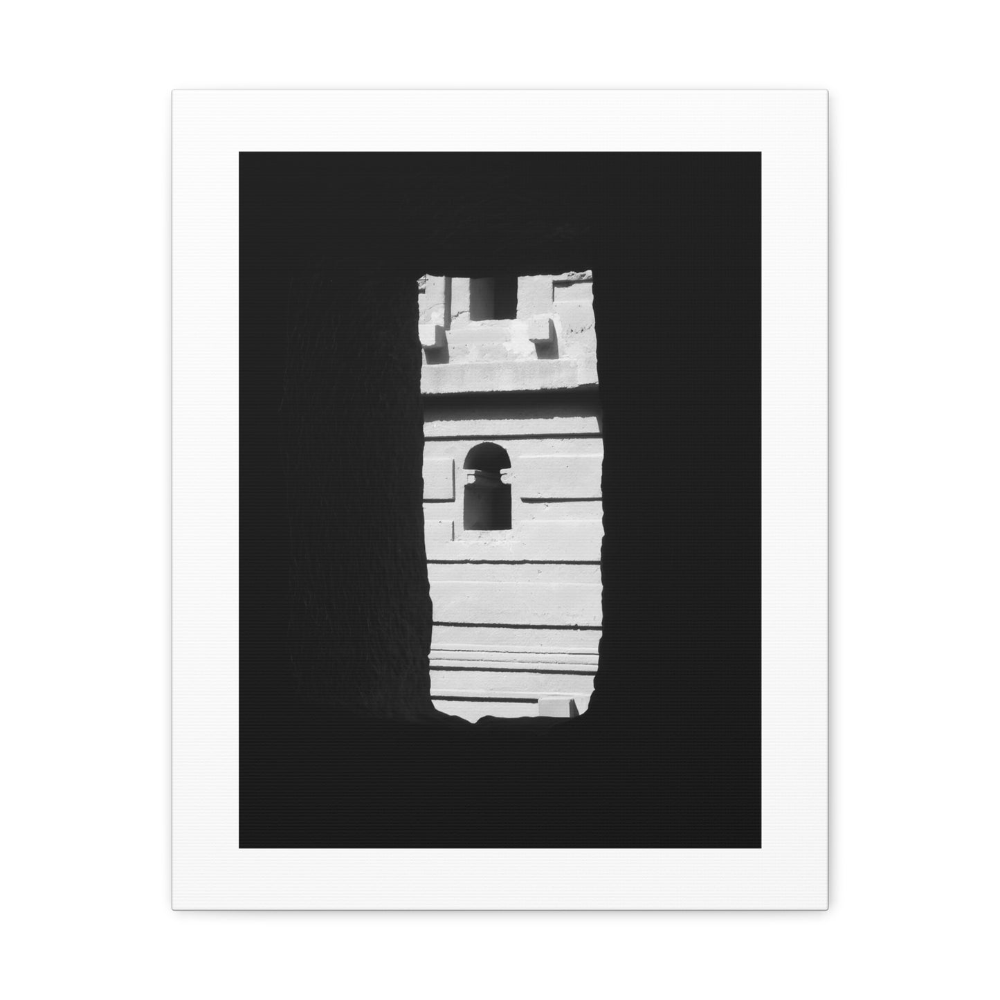 Sacred Portal - Canvas Photography b&w