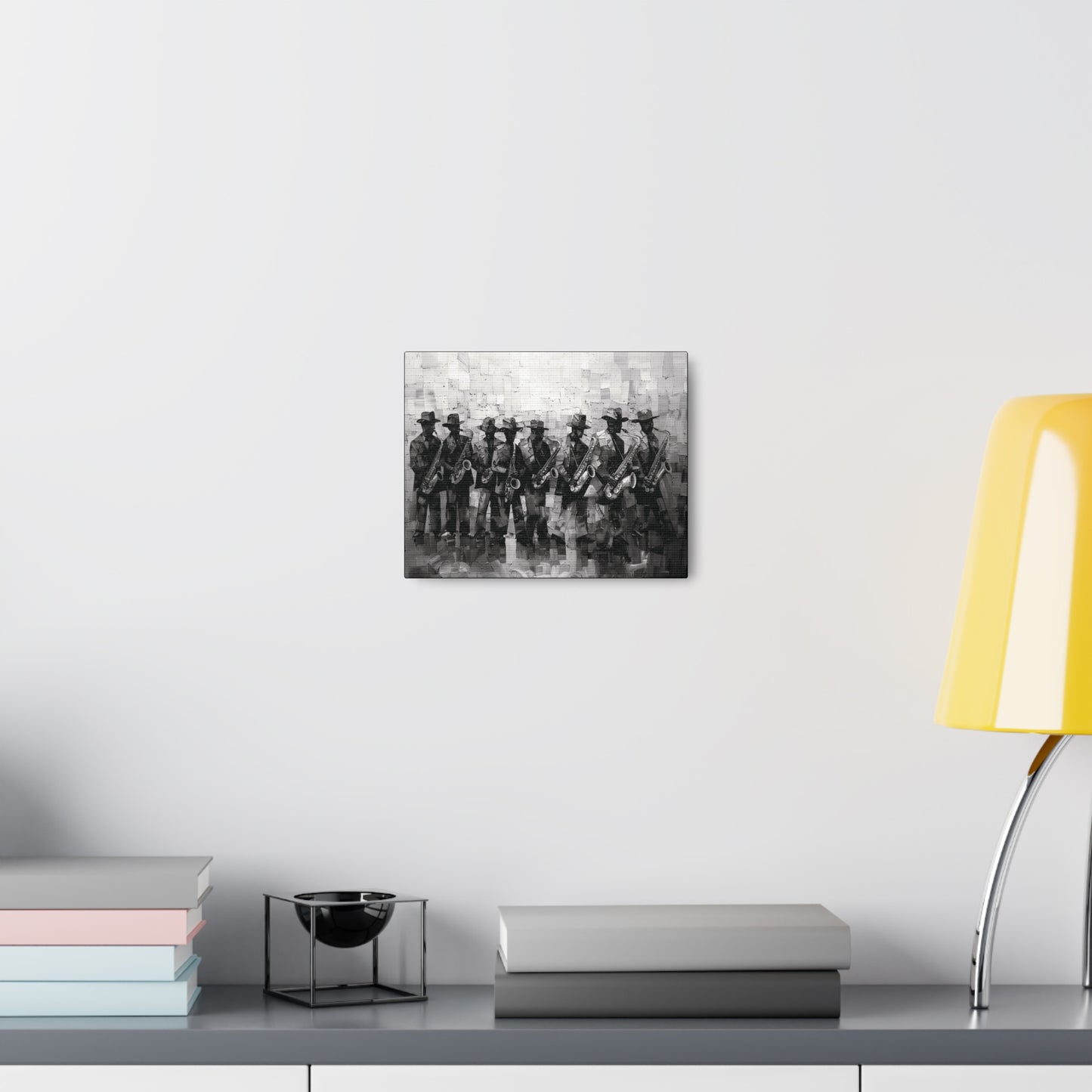 Sax Clan Harmony - Canvas b&w Wall Art