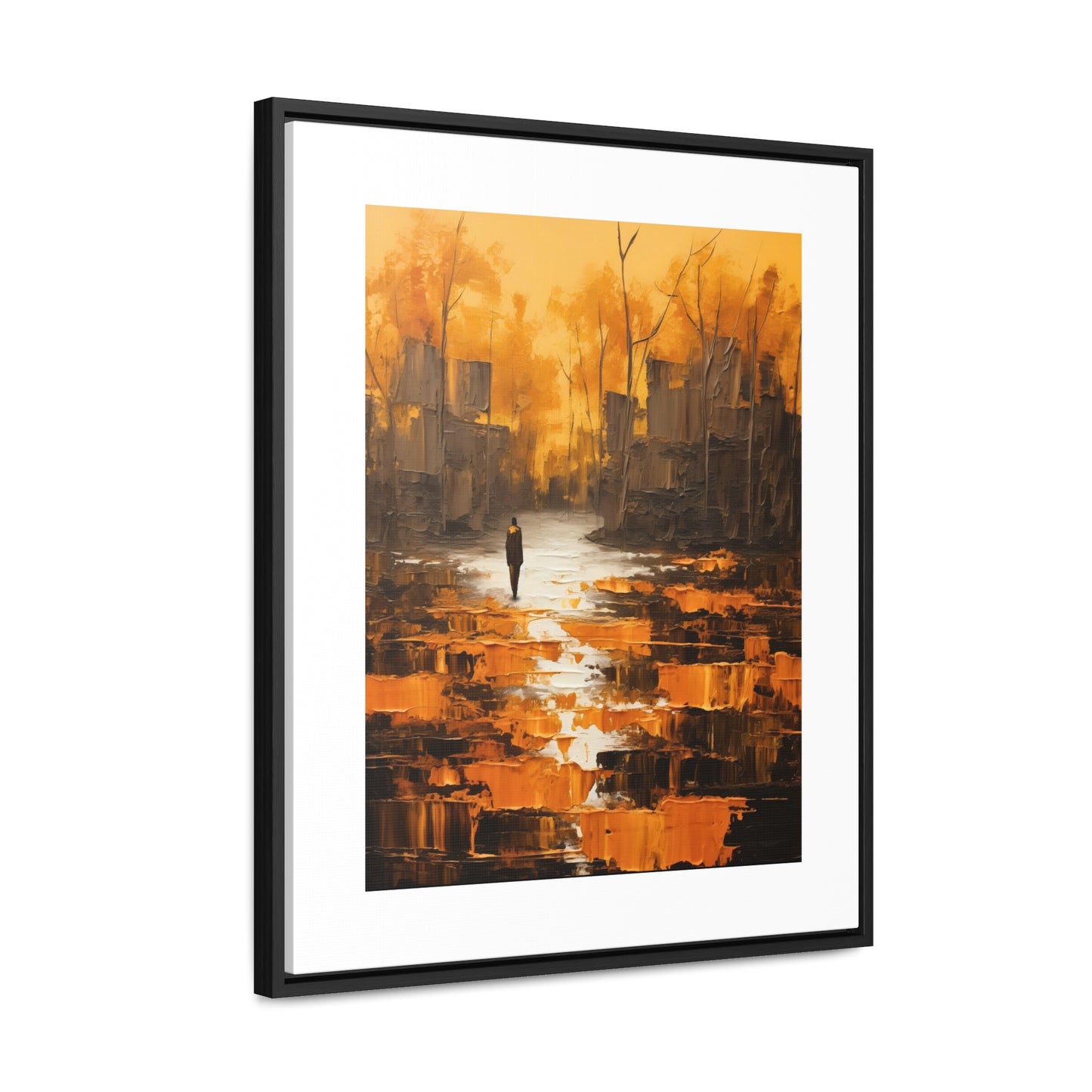 Solitude's Wisdom - Framed Canvas Wall Art
