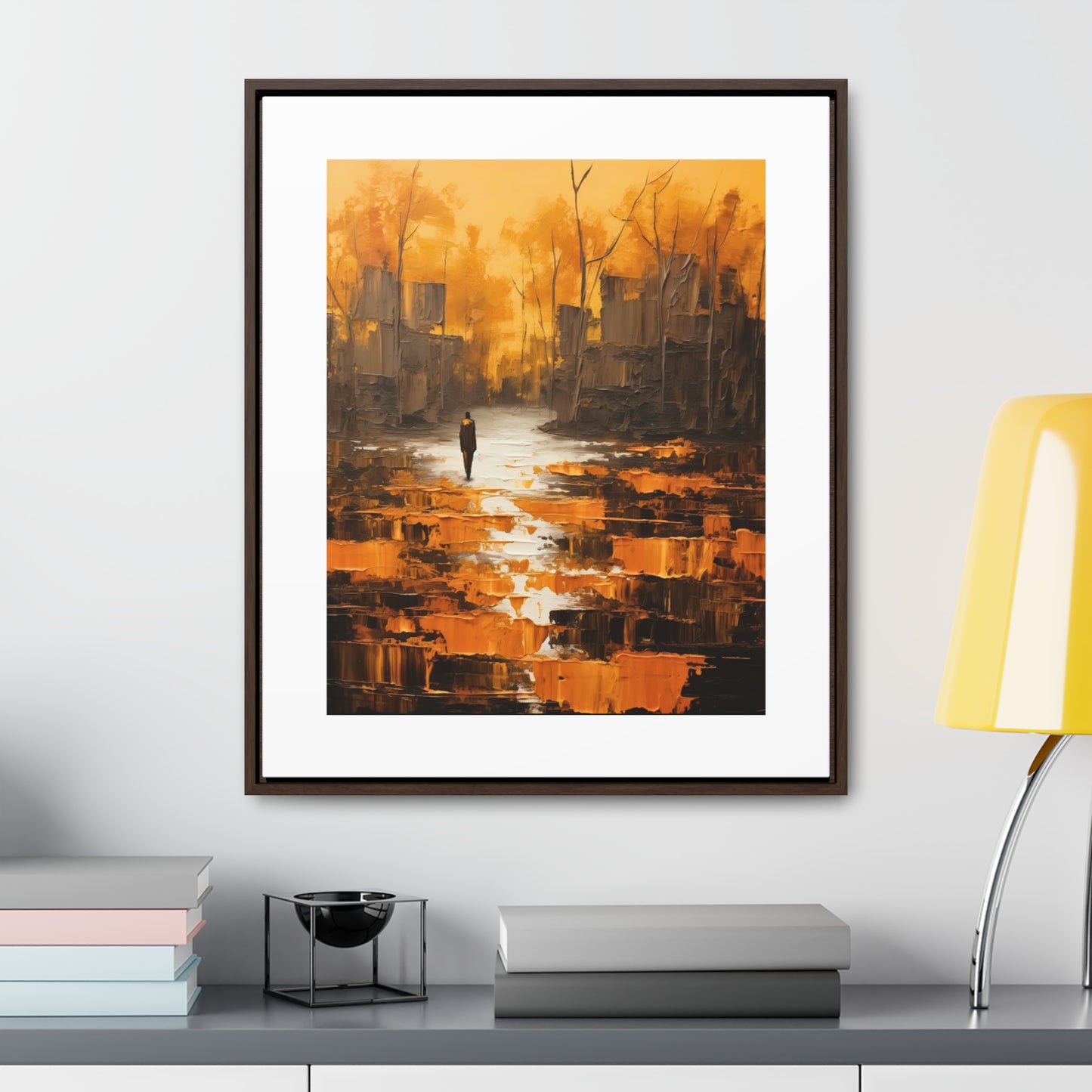 Solitude's Wisdom - Framed Canvas Wall Art