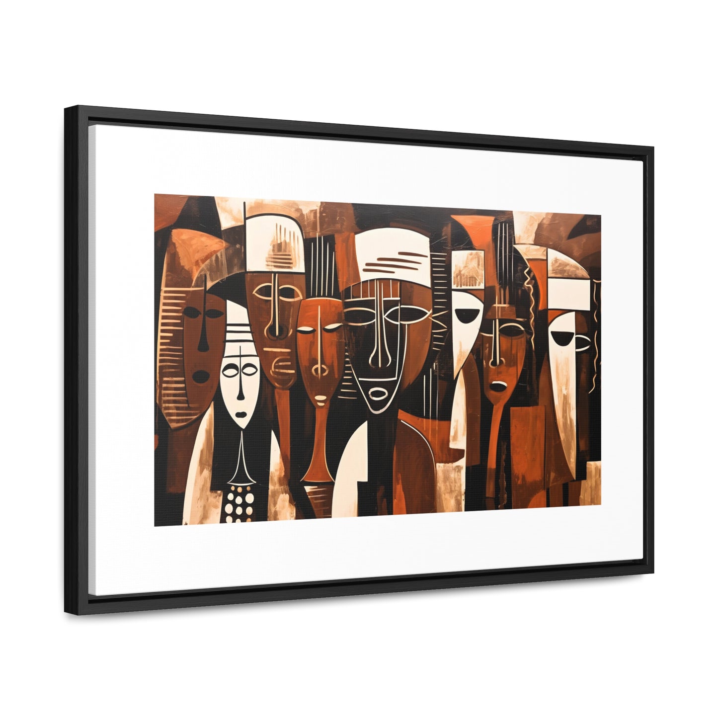 Ancestral Legacy on Ethnic Guise - Framed Canvas Wall Art