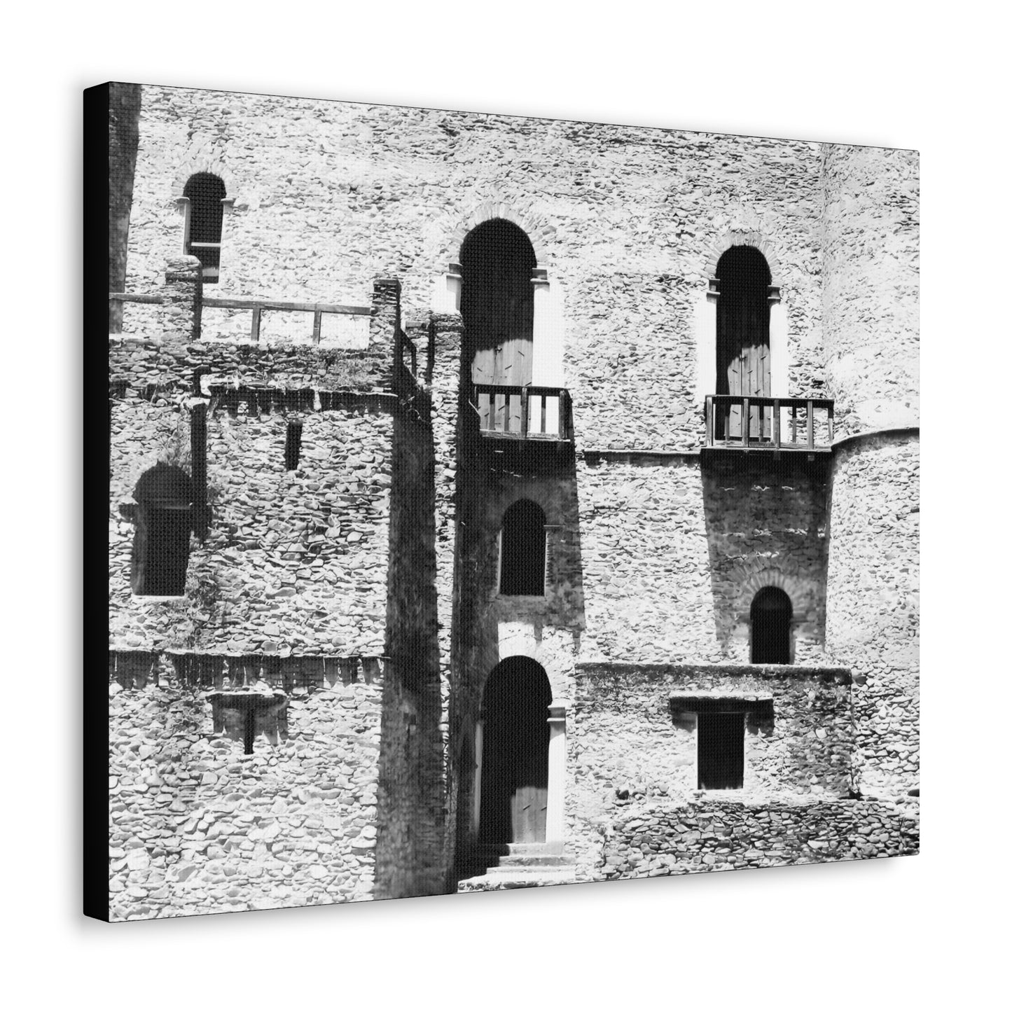 Whispers in Stone - Canvas Photography b&w