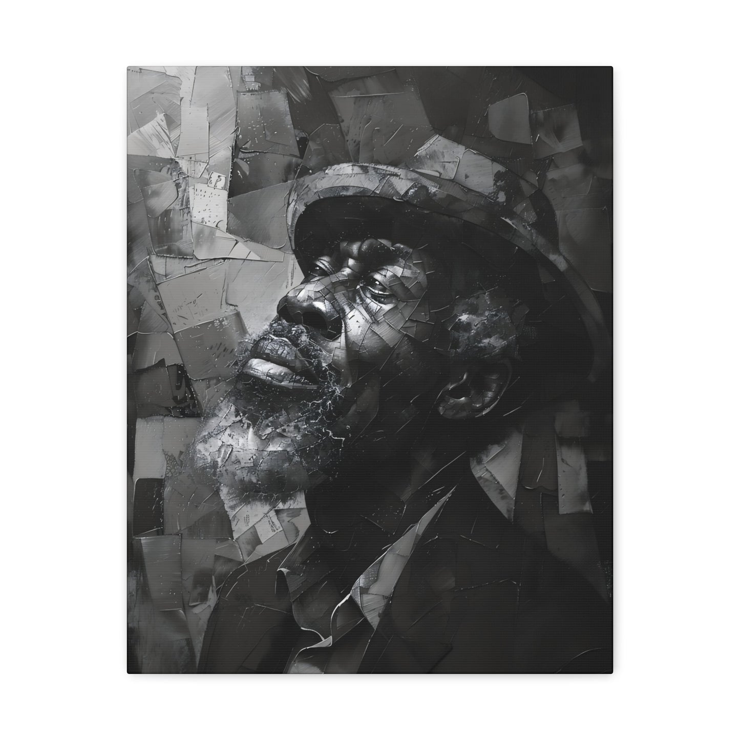Gratitude's Whisper ተመስገን አምላኬ - Canvas b&w Wall Art
