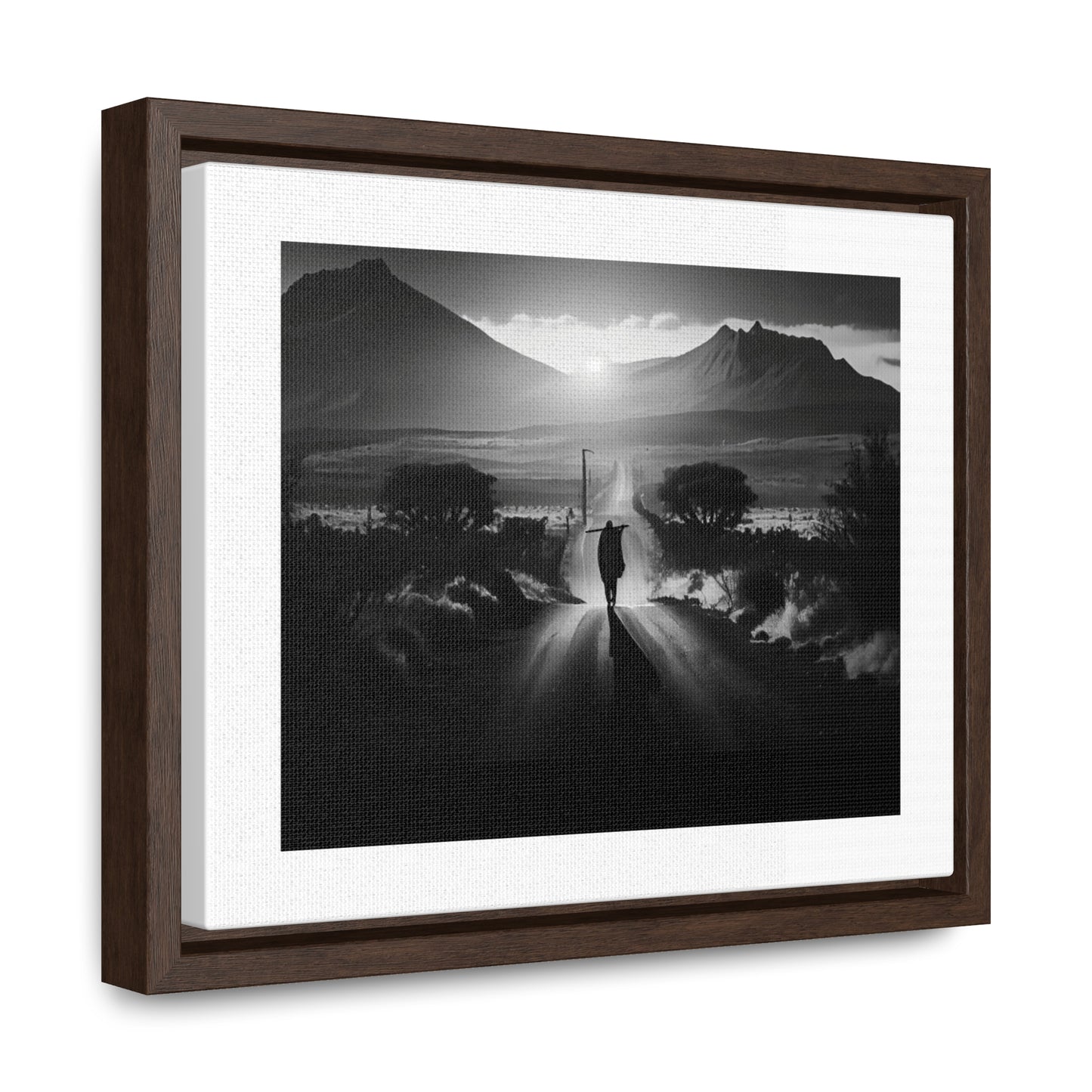'Not without purpose' - Framed Canvas b&w Wall Art
