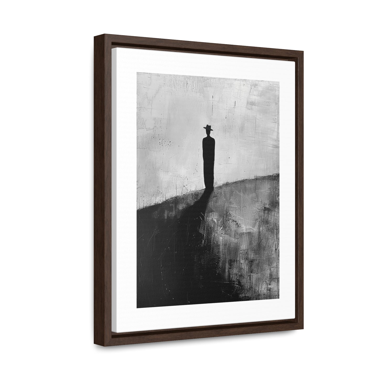 Alone, not Lonely - Framed Canvas Wall b&w Art