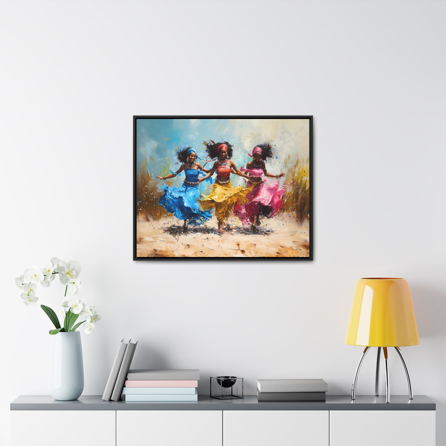 Windswept Rhythm - Framed Canvas Wall Art