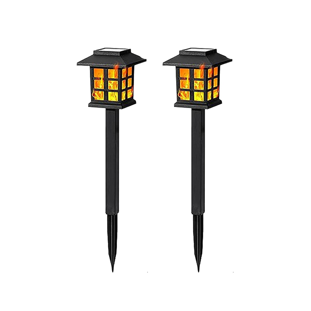 2/4 pcs 10 LEDs Solar Flame Torch Light, Flickering Light Waterproof Garden Decoration for Outdoor Lawn, Path, Yard, Patio Floor Lamp