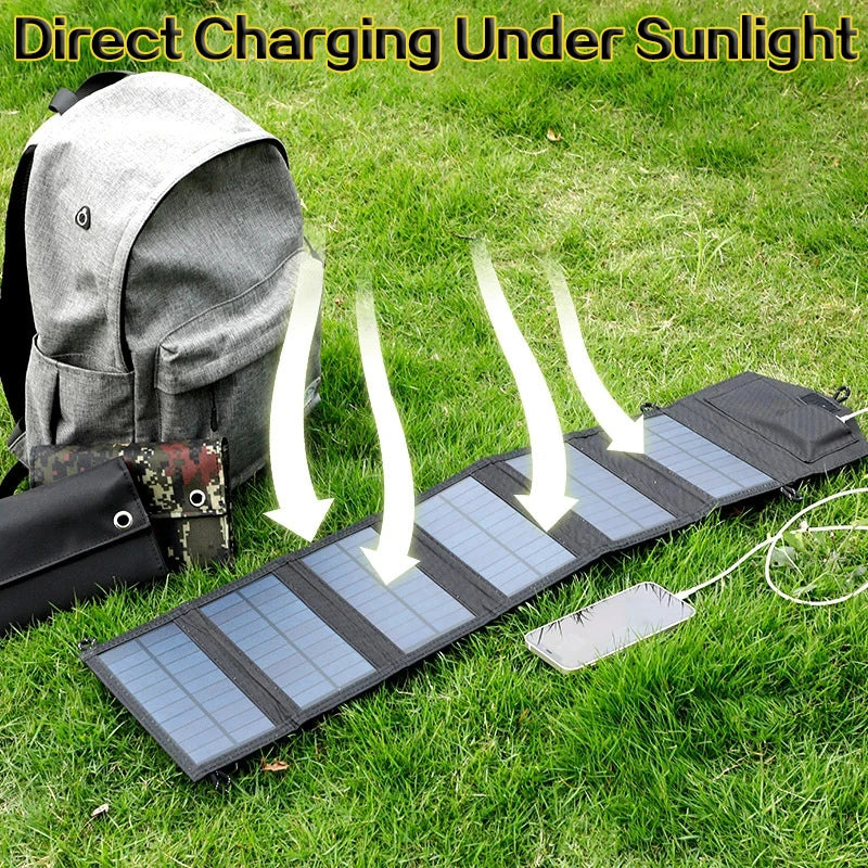 6-Fold 800W Foldable Solar Panel 20W/h Portable USB Solar Charger for Mobile Power Supply