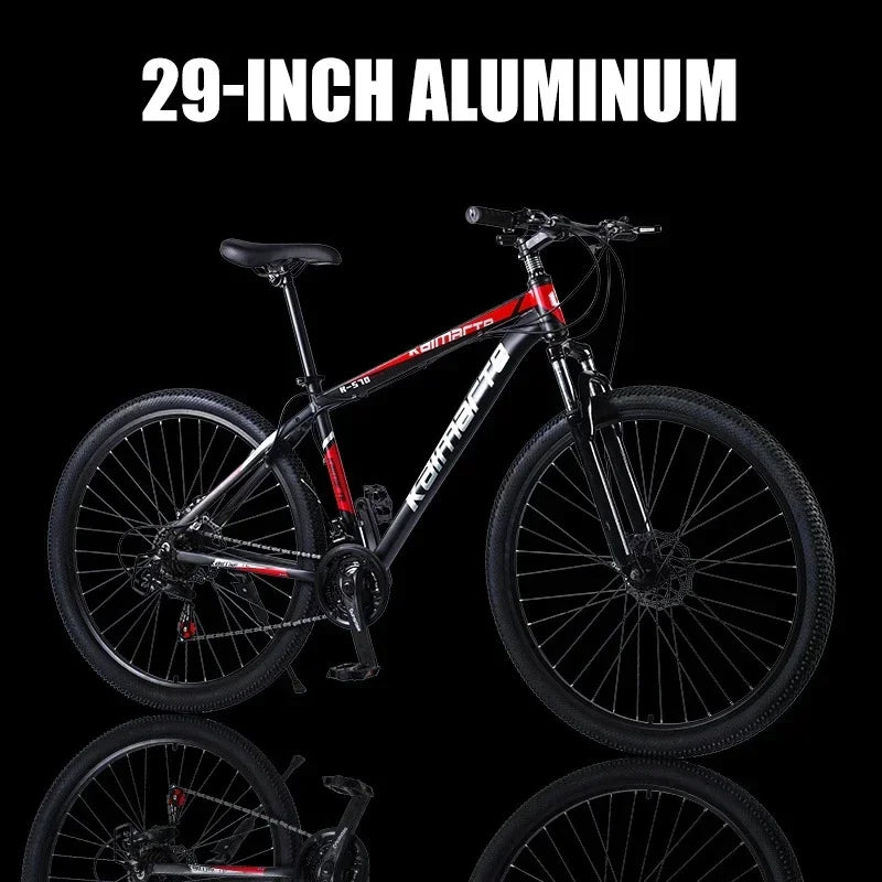 Shock-Absorbing Double Disc Brake MTB - 29-Inch Mountain Bike, Gravel Bike, Radial Wheel, Outdoor Bicycle for Adults