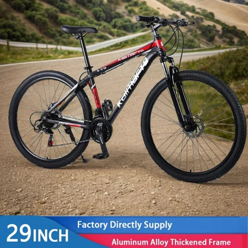 Shock-Absorbing Double Disc Brake MTB - 29-Inch Mountain Bike, Gravel Bike, Radial Wheel, Outdoor Bicycle for Adults
