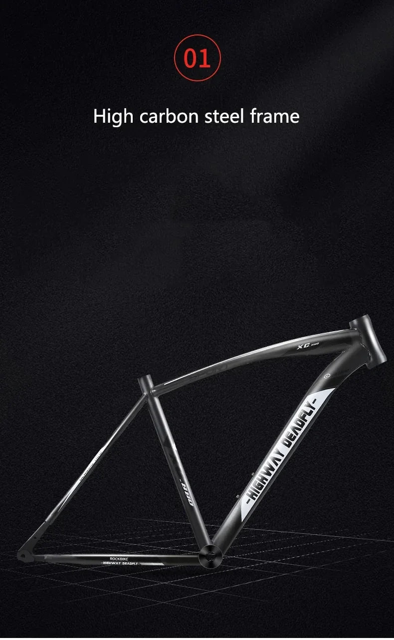 24/26 Inch Road Bicycle - Dual Disc Brake, 24-Speed, Ultra-Fast Racing Bike, High Carbon Steel Gravel Bike