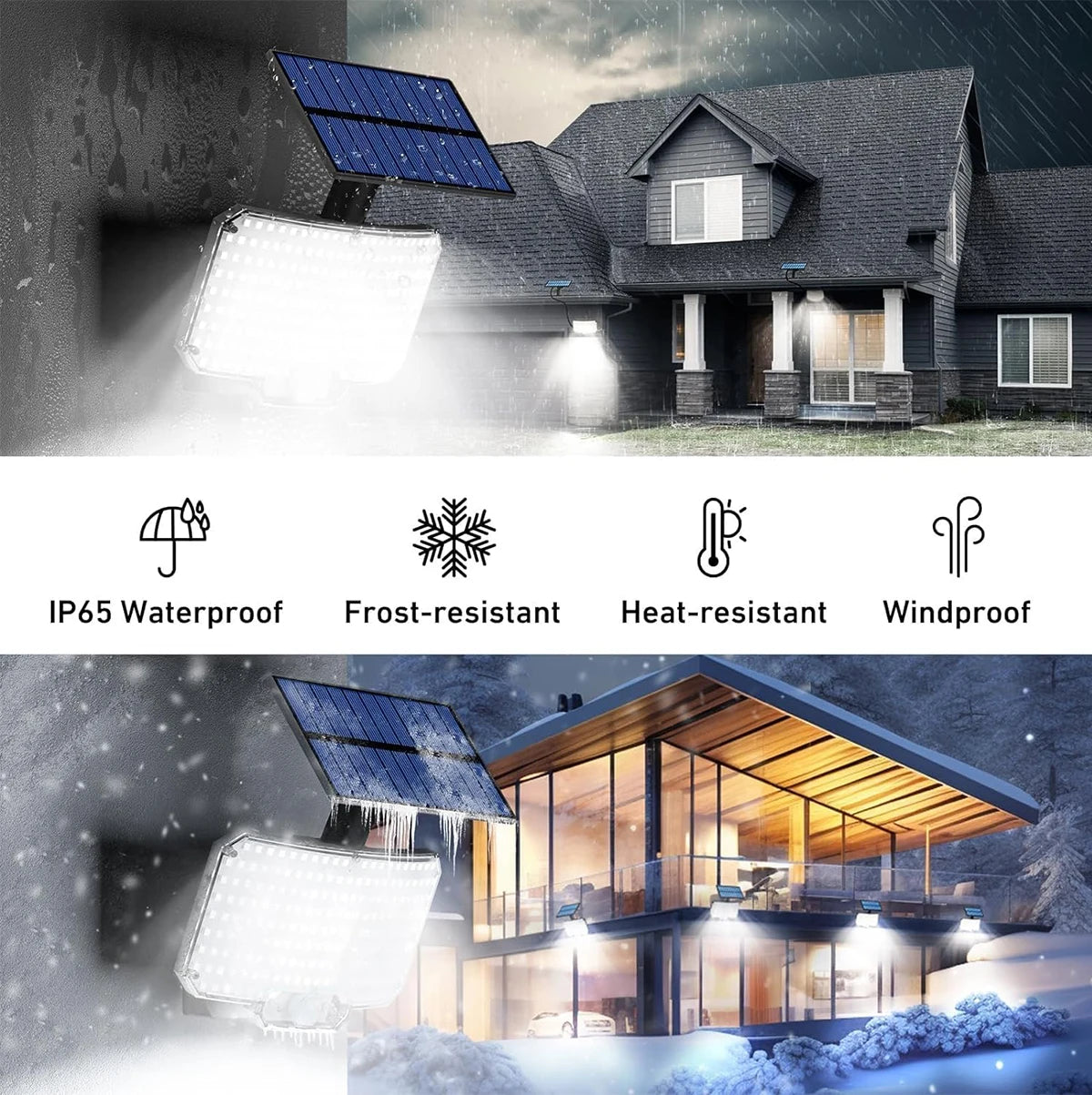 Solar-Powered Motion Sensor Flood Lights - 234LED, 3 Modes, Remote Control, IP65 Waterproof for Outdoor Security