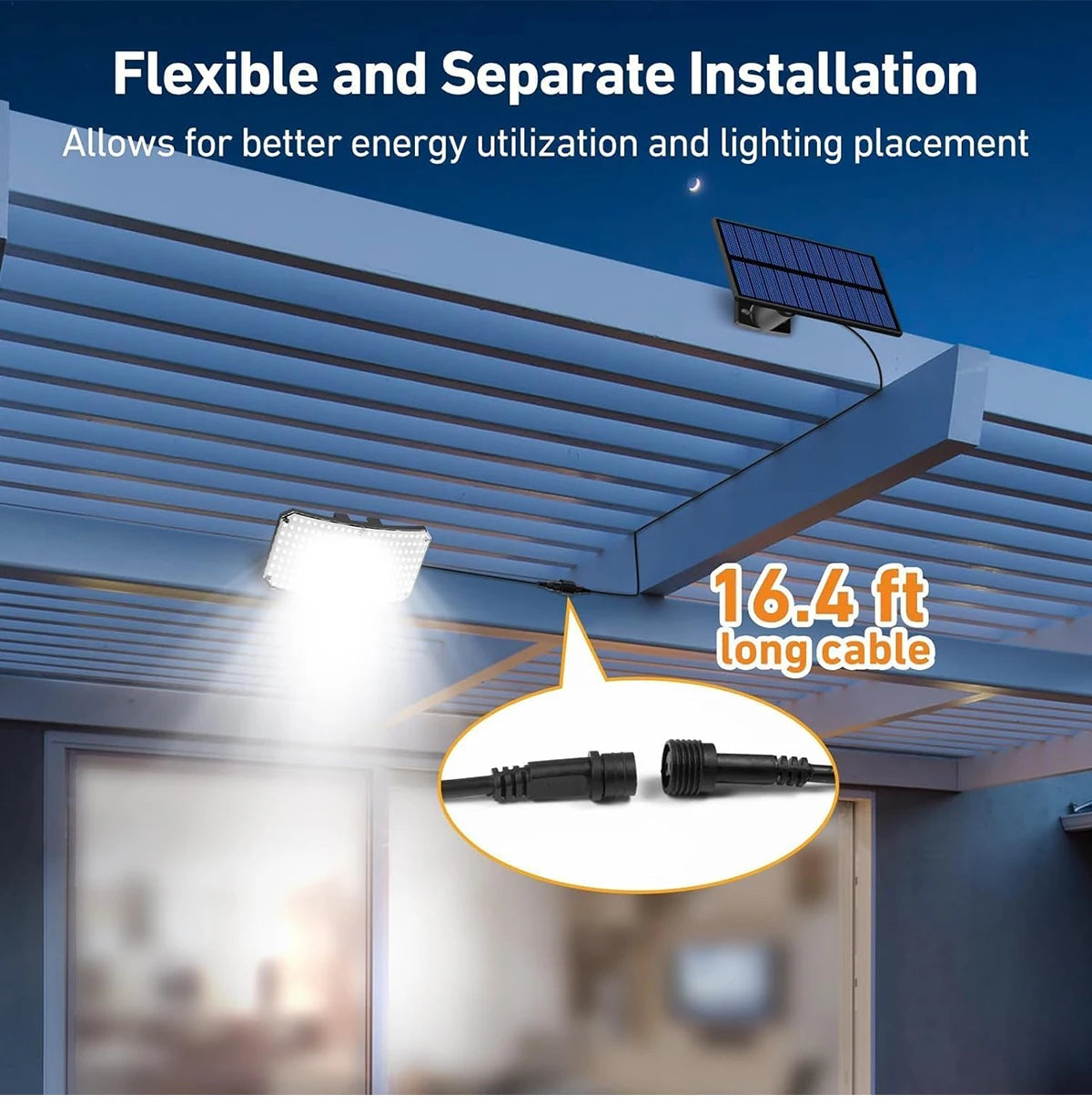 Solar-Powered Motion Sensor Flood Lights - 234LED, 3 Modes, Remote Control, IP65 Waterproof for Outdoor Security