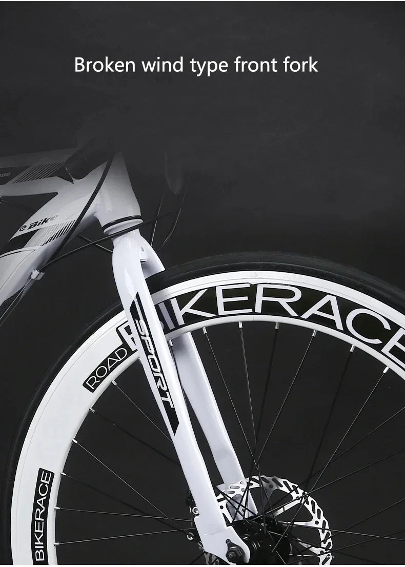 24/26 Inch Road Bicycle - Dual Disc Brake, 24-Speed, Ultra-Fast Racing Bike, High Carbon Steel Gravel Bike