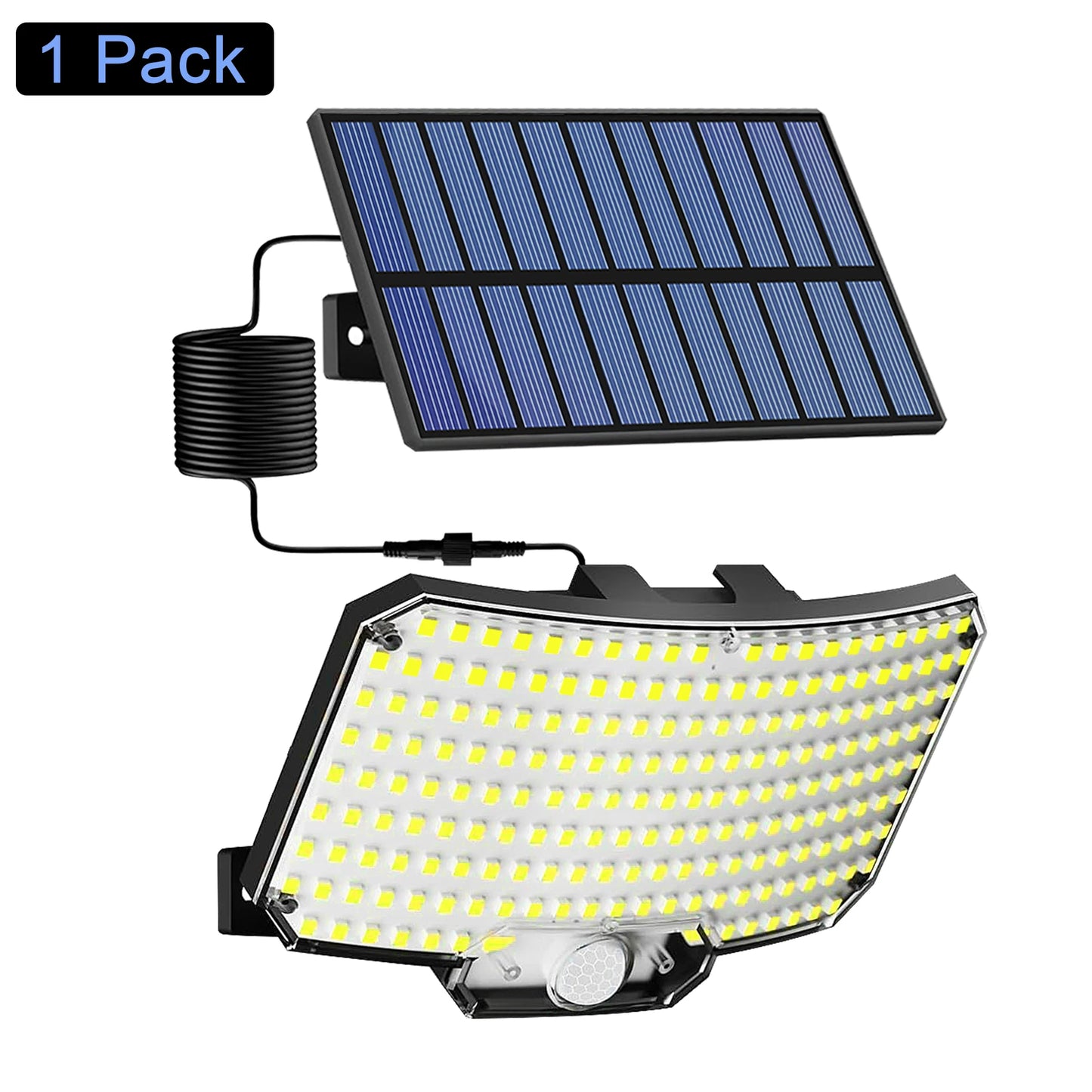 Solar-Powered Motion Sensor Flood Lights - 234LED, 3 Modes, Remote Control, IP65 Waterproof for Outdoor Security