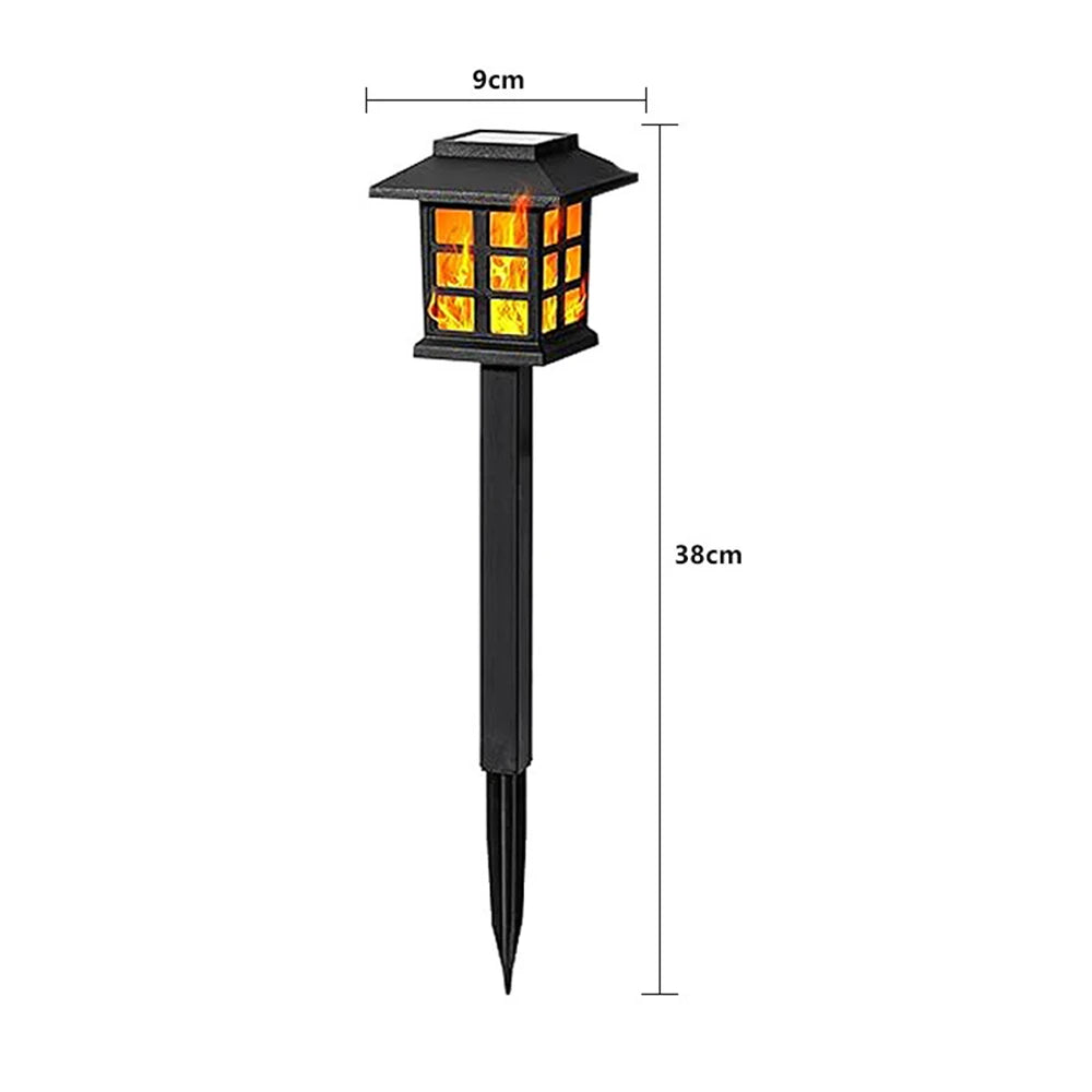 2/4 pcs 10 LEDs Solar Flame Torch Light, Flickering Light Waterproof Garden Decoration for Outdoor Lawn, Path, Yard, Patio Floor Lamp