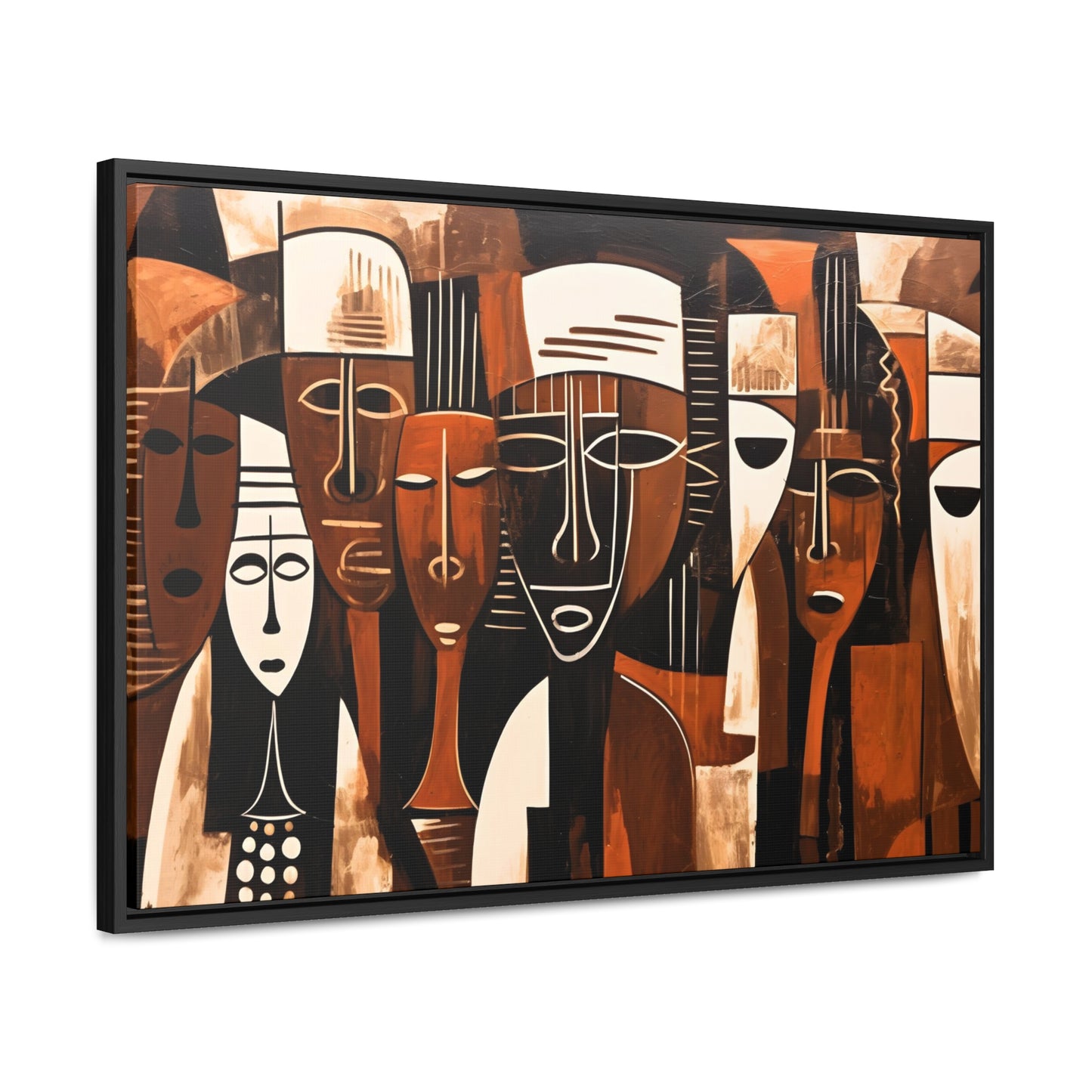 Ancestral Legacy on Ethnic Guise - Framed Canvas Wall Art