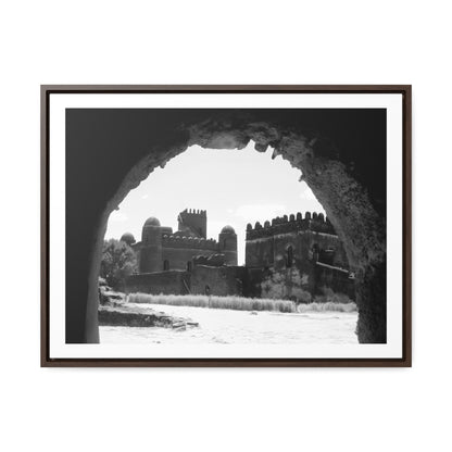 Through the Lion's Jaws - Framed Canvas Photography b&w