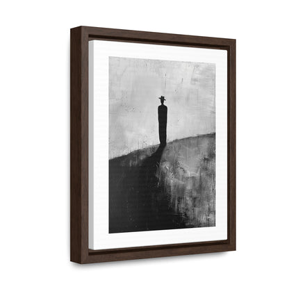 Alone, not Lonely - Framed Canvas Wall b&w Art