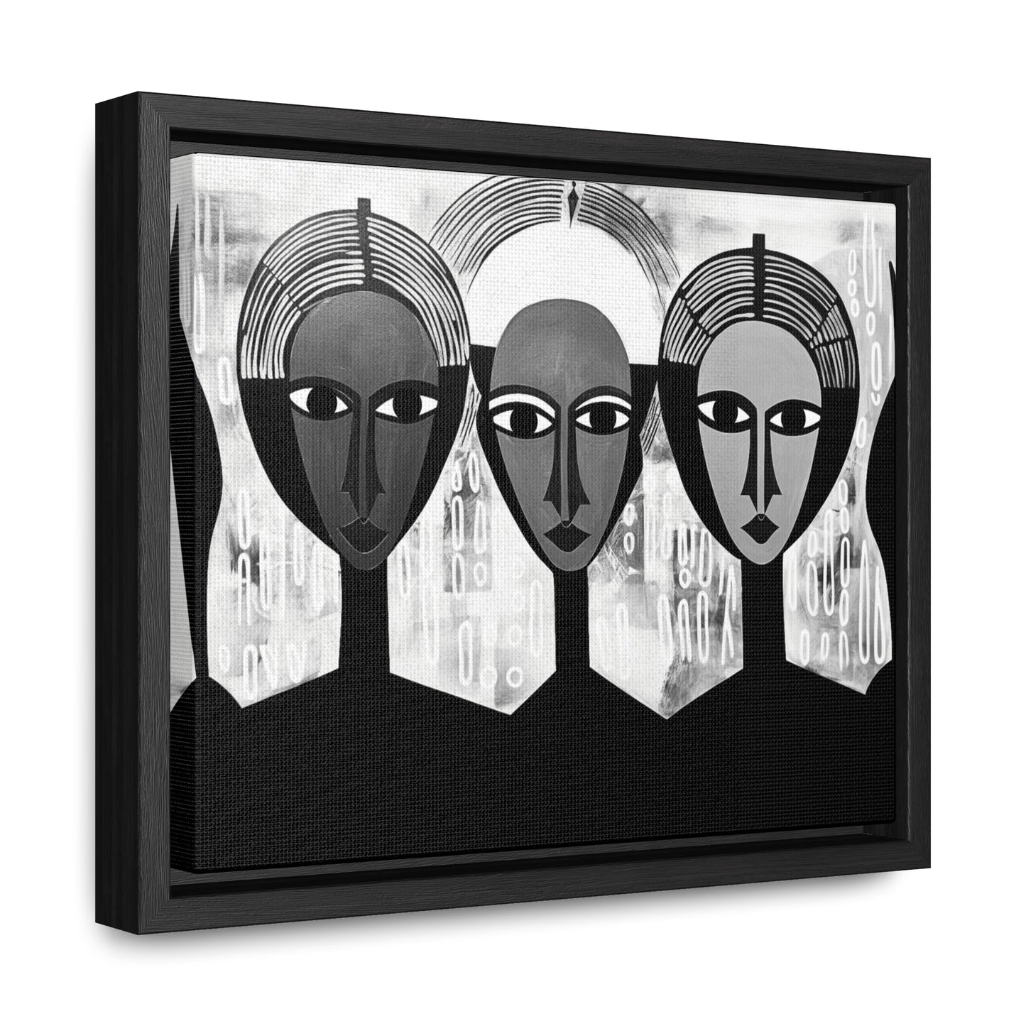 Guardian Angels - Framed Canvas b&w Wall Art