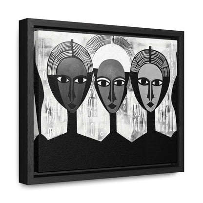 Guardian Angels - Framed Canvas b&w Wall Art