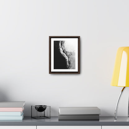 Yin Yang Shore - Framed Canvas b&w Wall Art