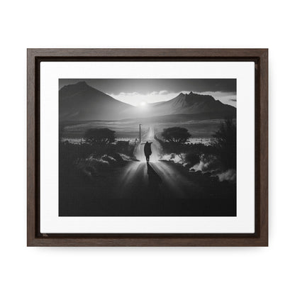 'Not without purpose' - Framed Canvas b&w Wall Art