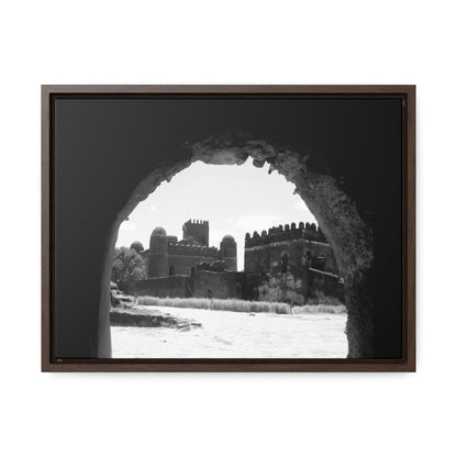 Through the Lion's Jaws - Framed Canvas Photography b&w